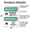 Signmission Exit Sign, Vinyl Decal, 18 in W, 24 in H, In Case Of Fire Exit Call 9-1-1 Bilingual OS-2PACK-EM-D-1824-L-10339 - alternate 4